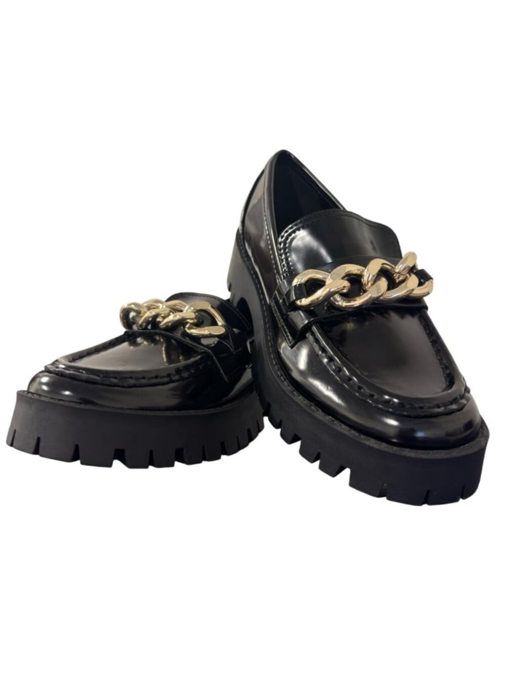 Guess Hillford Chain-Detail Platform Lug-Sole Loafers